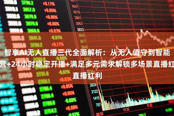 智享AI无人直播三代全面解析：从无人值守到智能运营+24小时稳定开播+满足多元需求解锁多场景直播红利